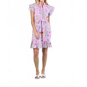 NEW SHERIDAN FRENCH miller mini dress in pink wildflower